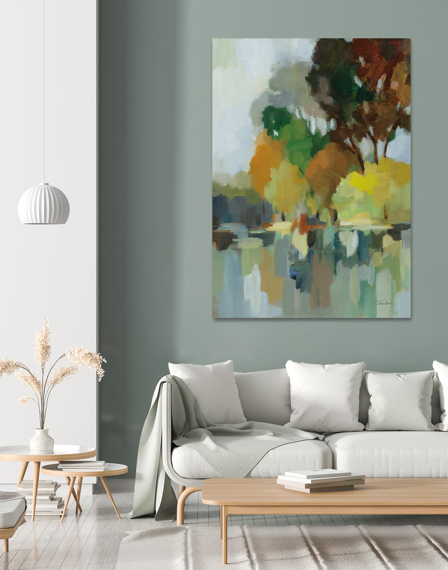 Lake in the Park I by Silvia Vassileva on GIANT ART - blue