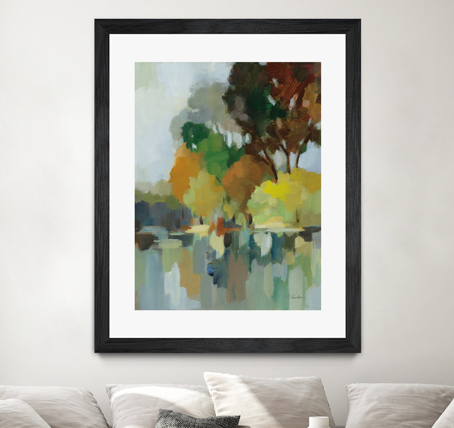 Lake in the Park I by Silvia Vassileva on GIANT ART - blue