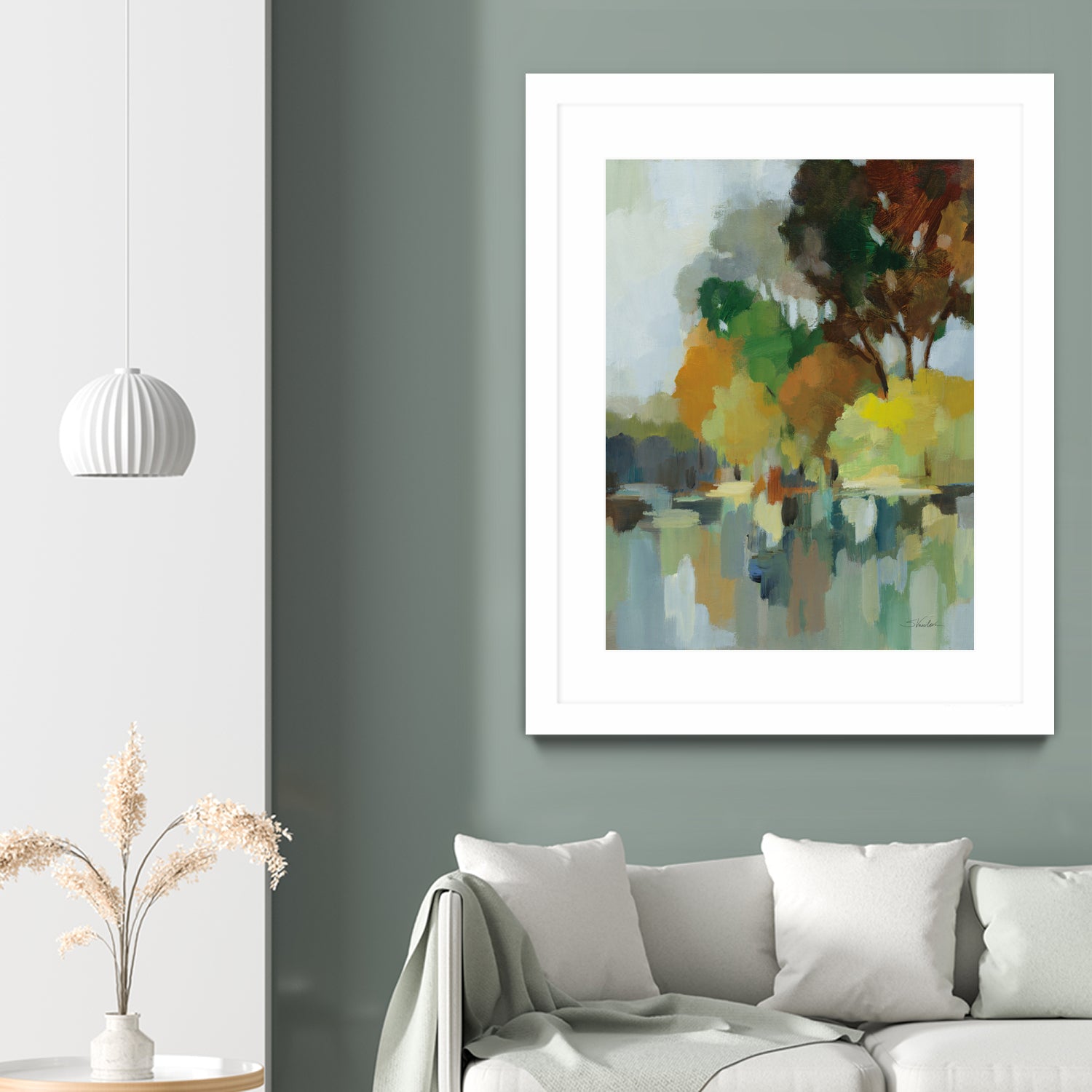 Lake in the Park I by Silvia Vassileva on GIANT ART - blue