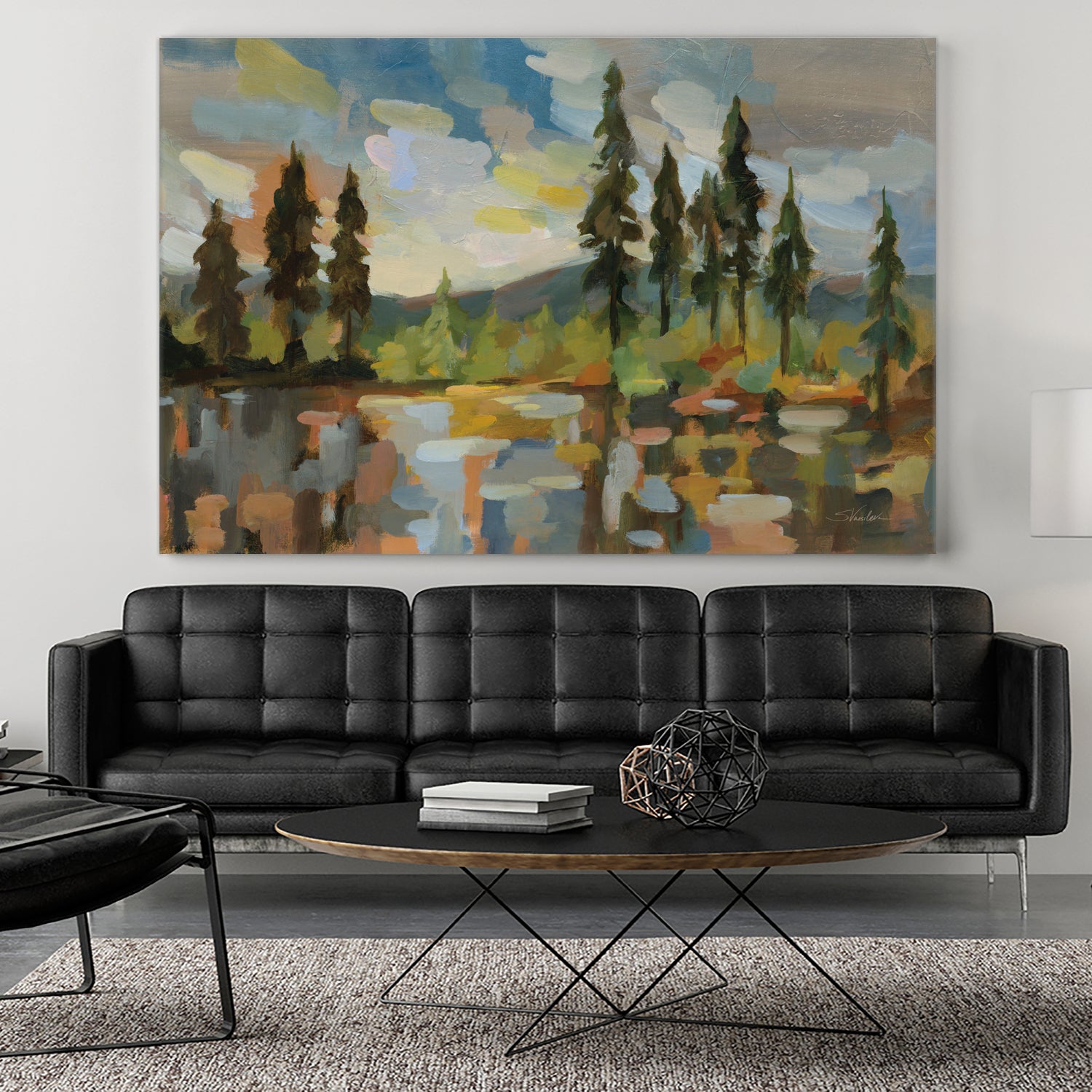 High Mountain Lake by Silvia Vassileva on GIANT ART - blue