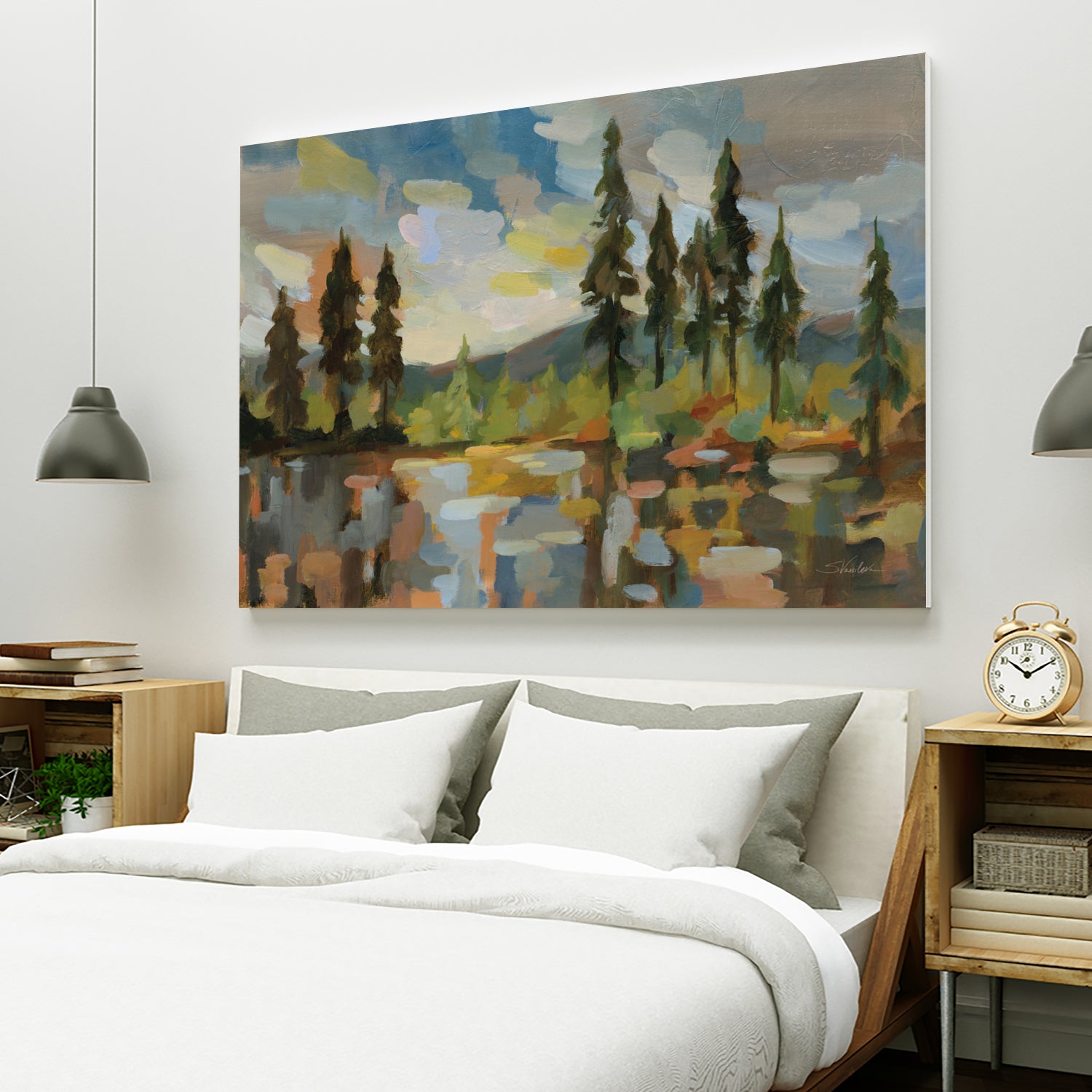 High Mountain Lake by Silvia Vassileva on GIANT ART - blue