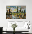 High Mountain Lake by Silvia Vassileva on GIANT ART - blue