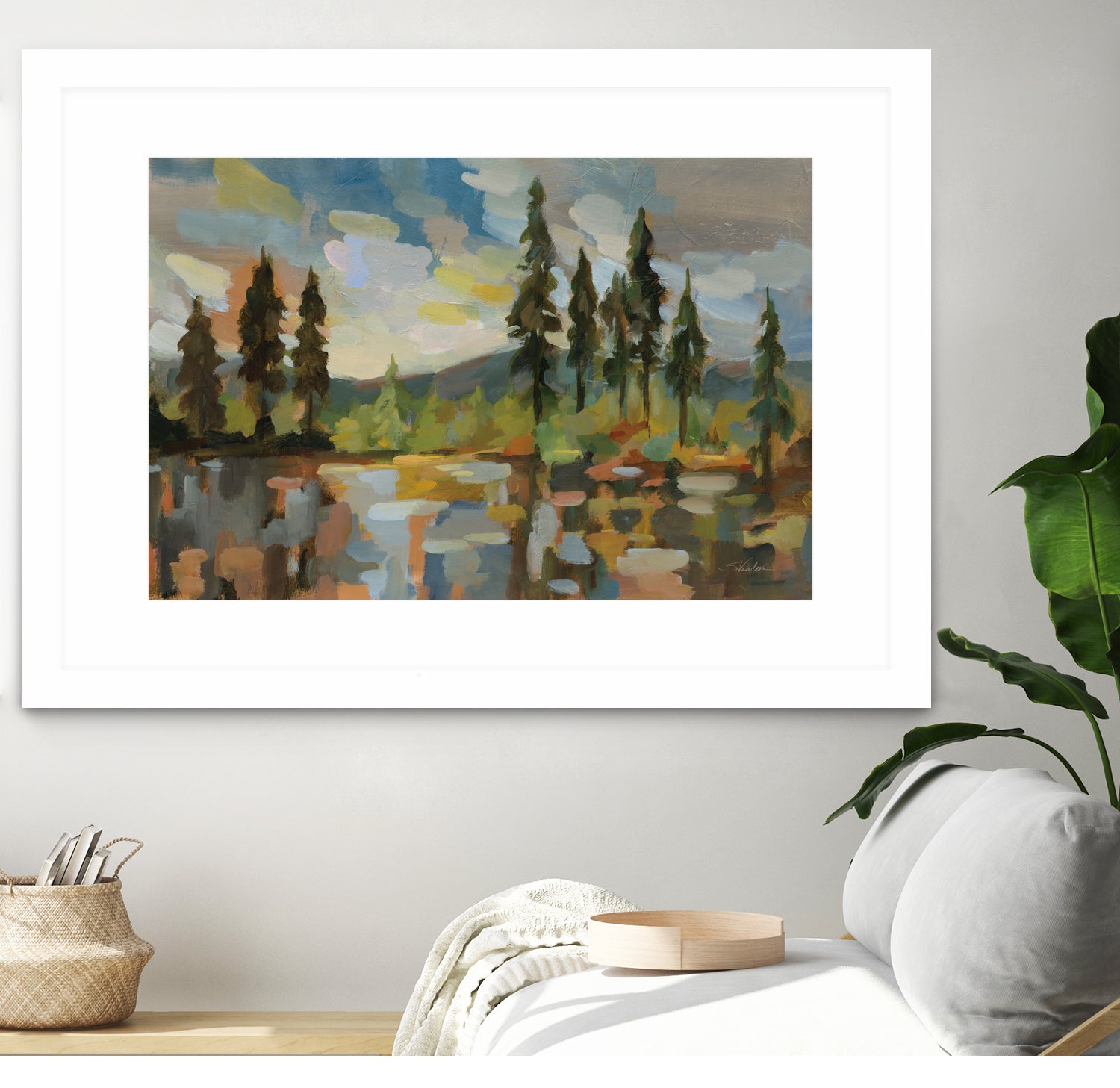 High Mountain Lake by Silvia Vassileva on GIANT ART - blue