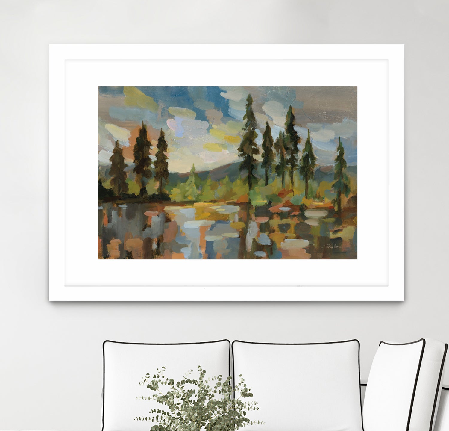 High Mountain Lake by Silvia Vassileva on GIANT ART - blue