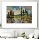 High Mountain Lake by Silvia Vassileva on GIANT ART - blue