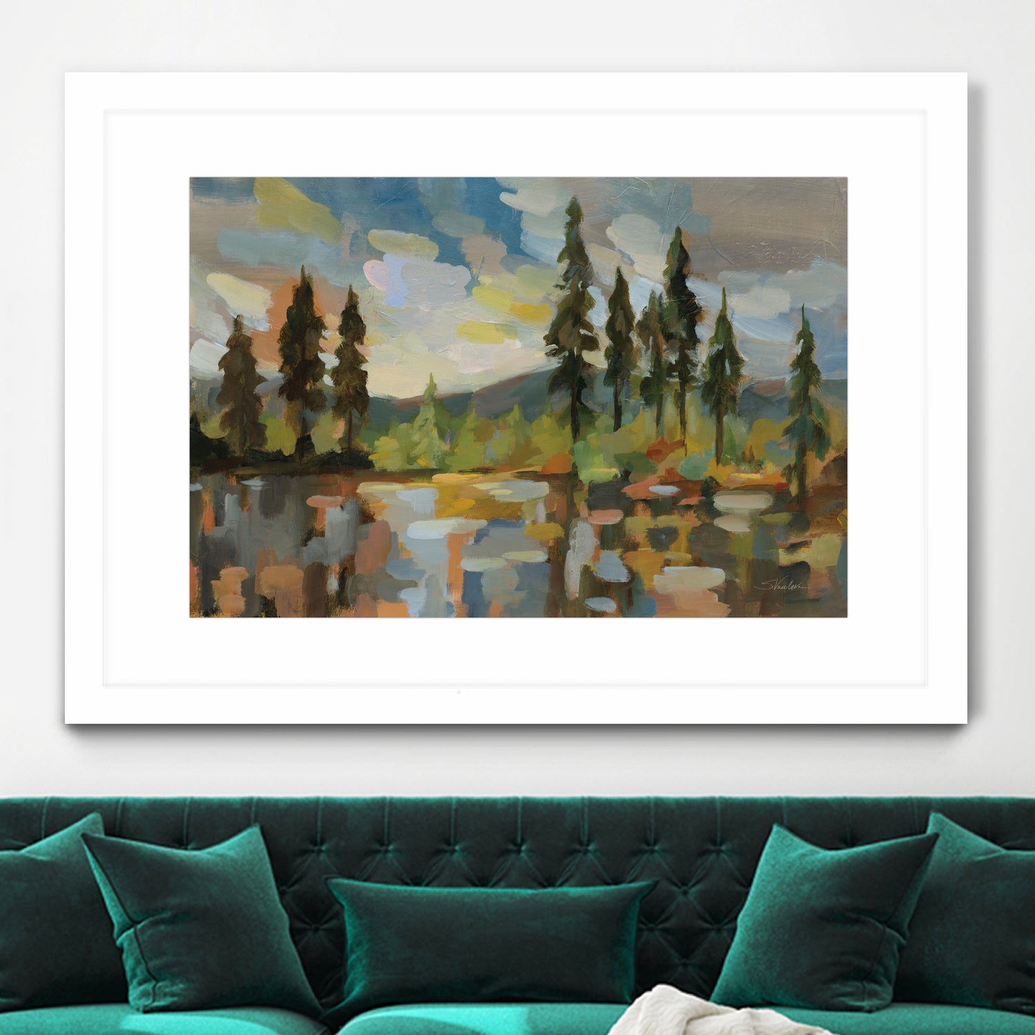 High Mountain Lake by Silvia Vassileva on GIANT ART - blue