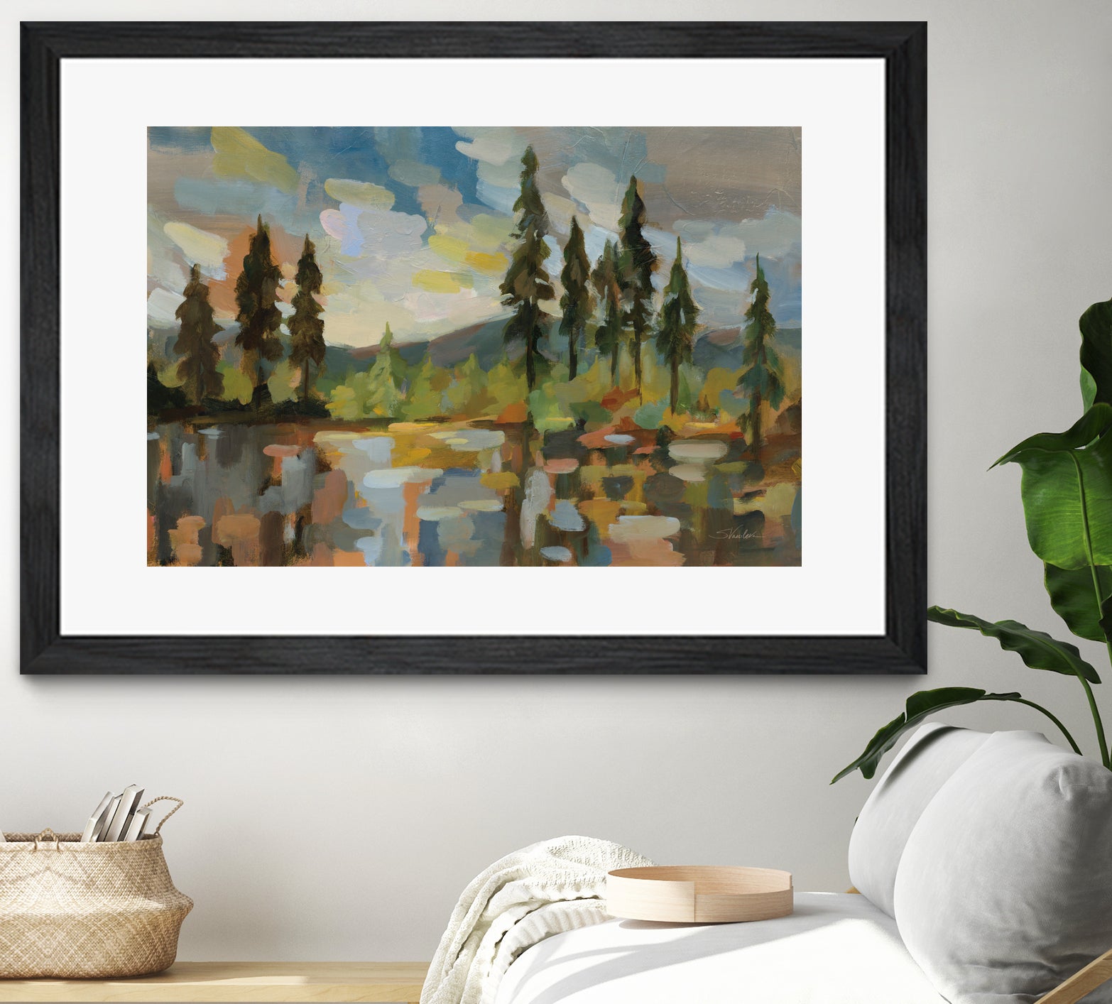 High Mountain Lake by Silvia Vassileva on GIANT ART - blue