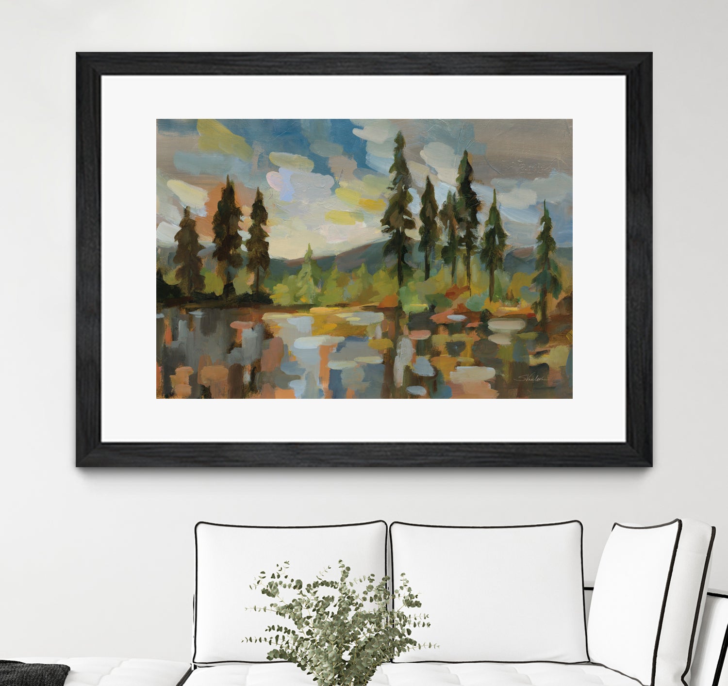 High Mountain Lake by Silvia Vassileva on GIANT ART - blue