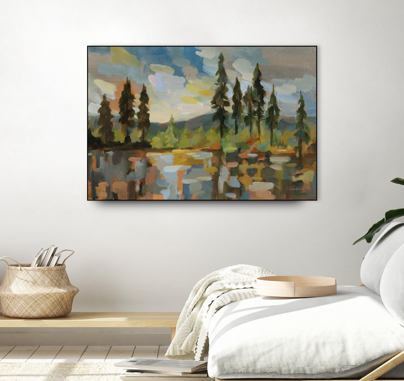 High Mountain Lake by Silvia Vassileva on GIANT ART - blue