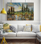 High Mountain Lake by Silvia Vassileva on GIANT ART - blue