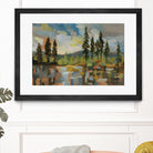 High Mountain Lake by Silvia Vassileva on GIANT ART - blue