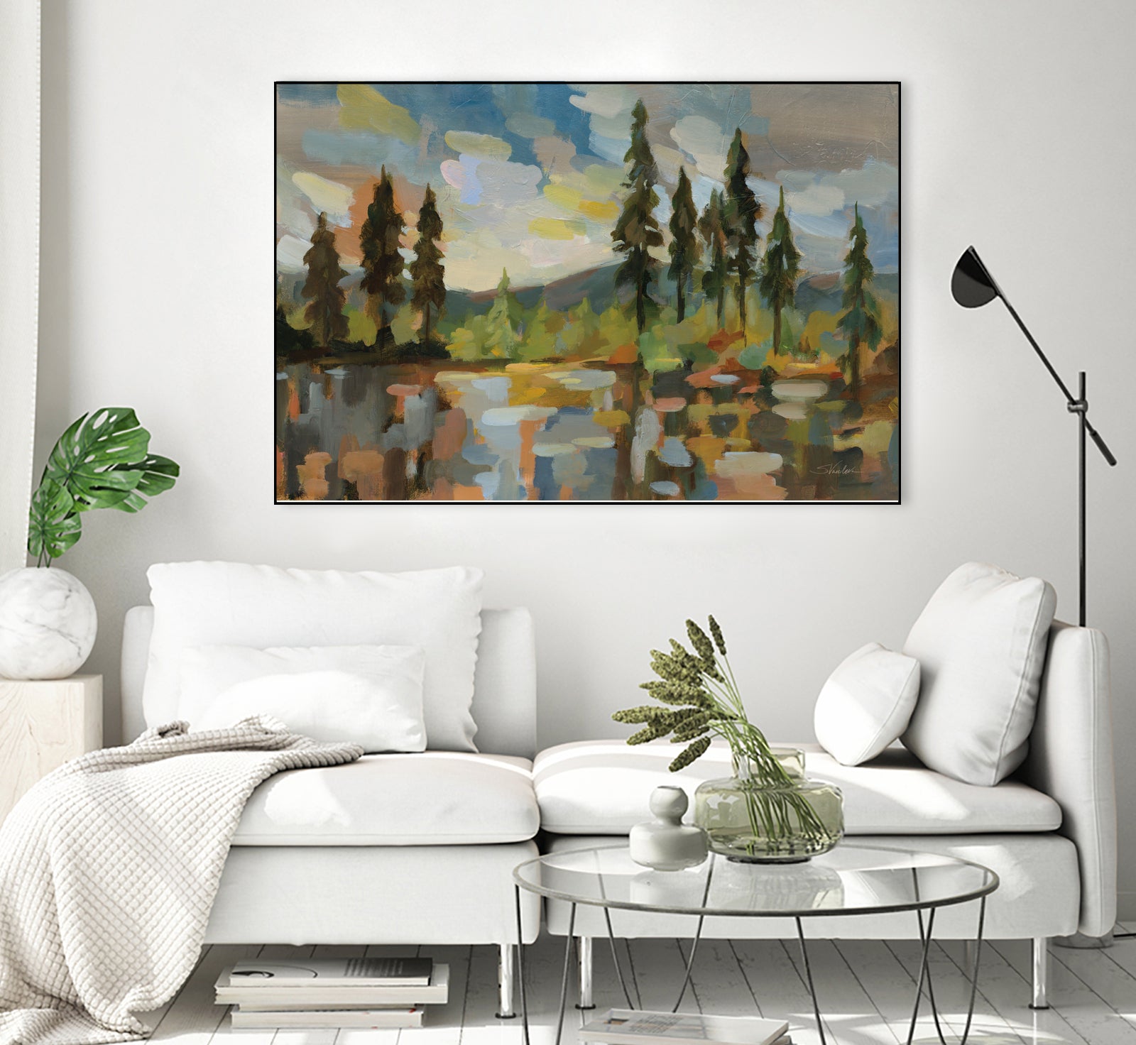 High Mountain Lake by Silvia Vassileva on GIANT ART - blue