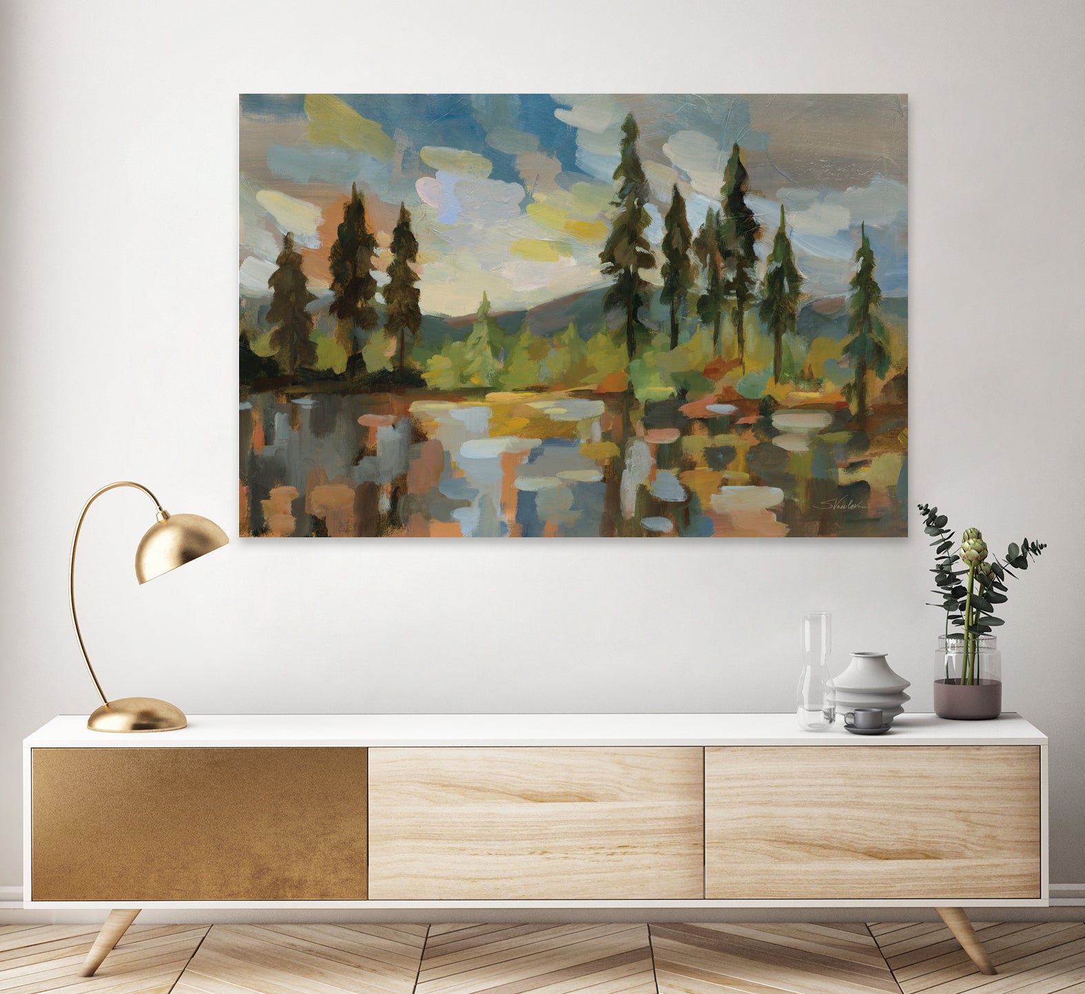 High Mountain Lake by Silvia Vassileva on GIANT ART - blue