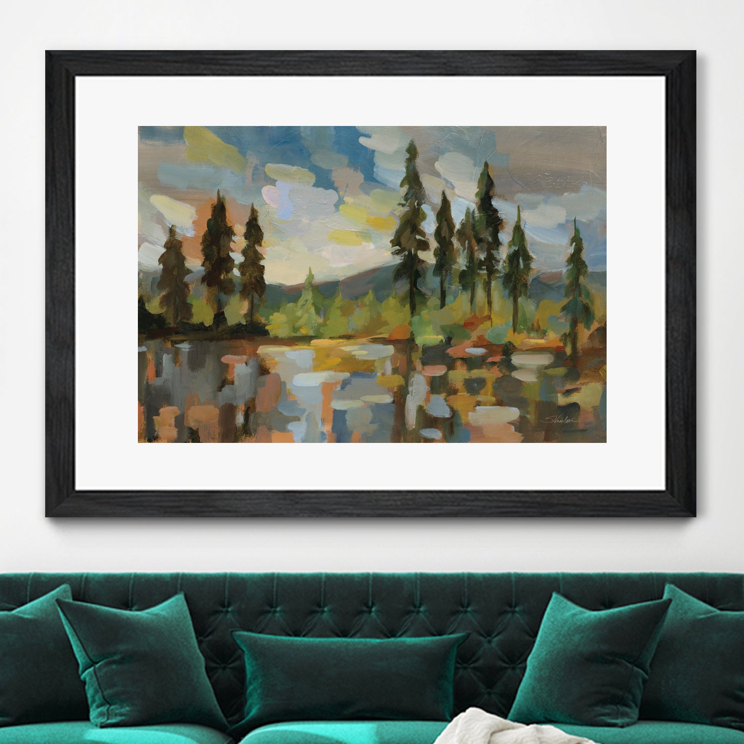 High Mountain Lake by Silvia Vassileva on GIANT ART - blue