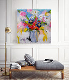 A Vibrant Floral No. 2 by Joan Curtis on GIANT ART - blue contemporary