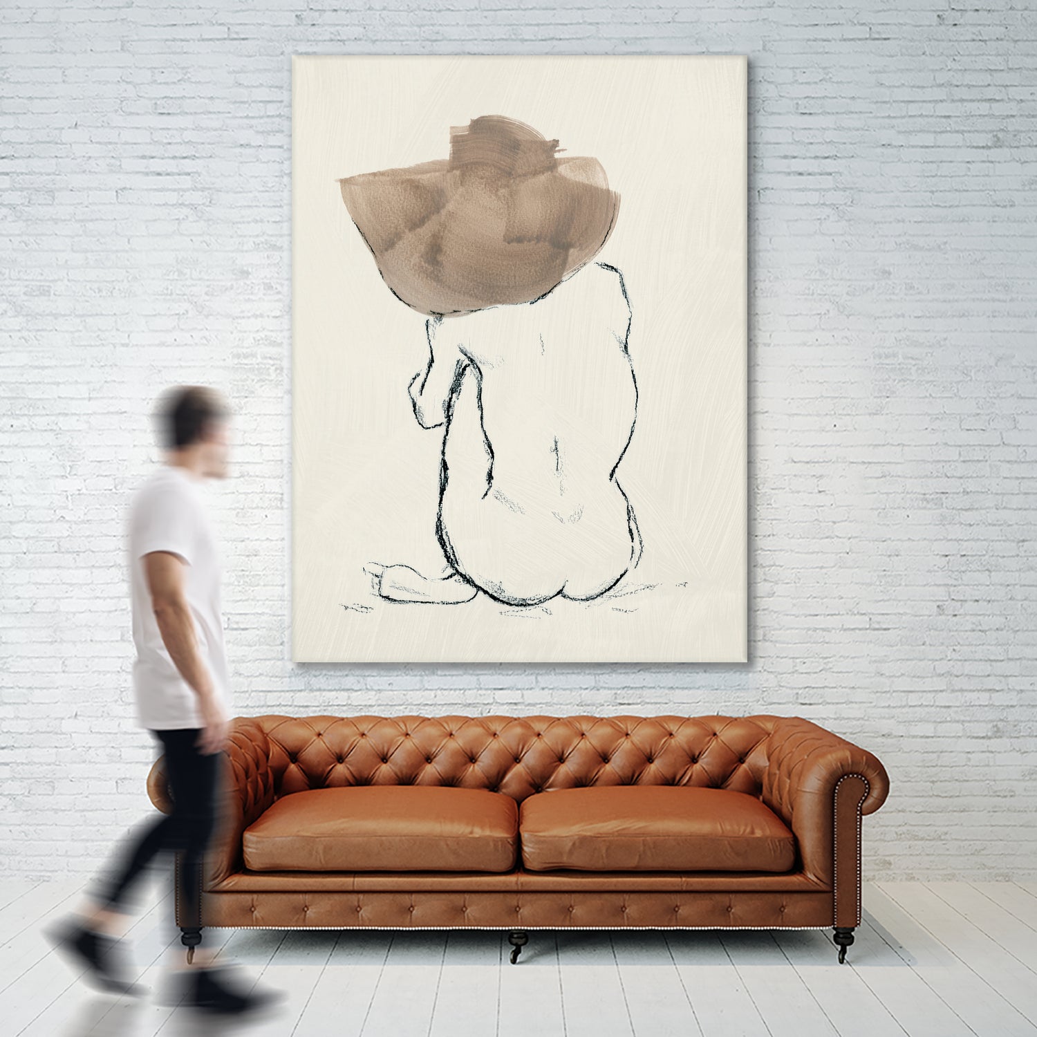 Girl with Floppy Hat by Chloe Elliott on GIANT ART - figurative figurative