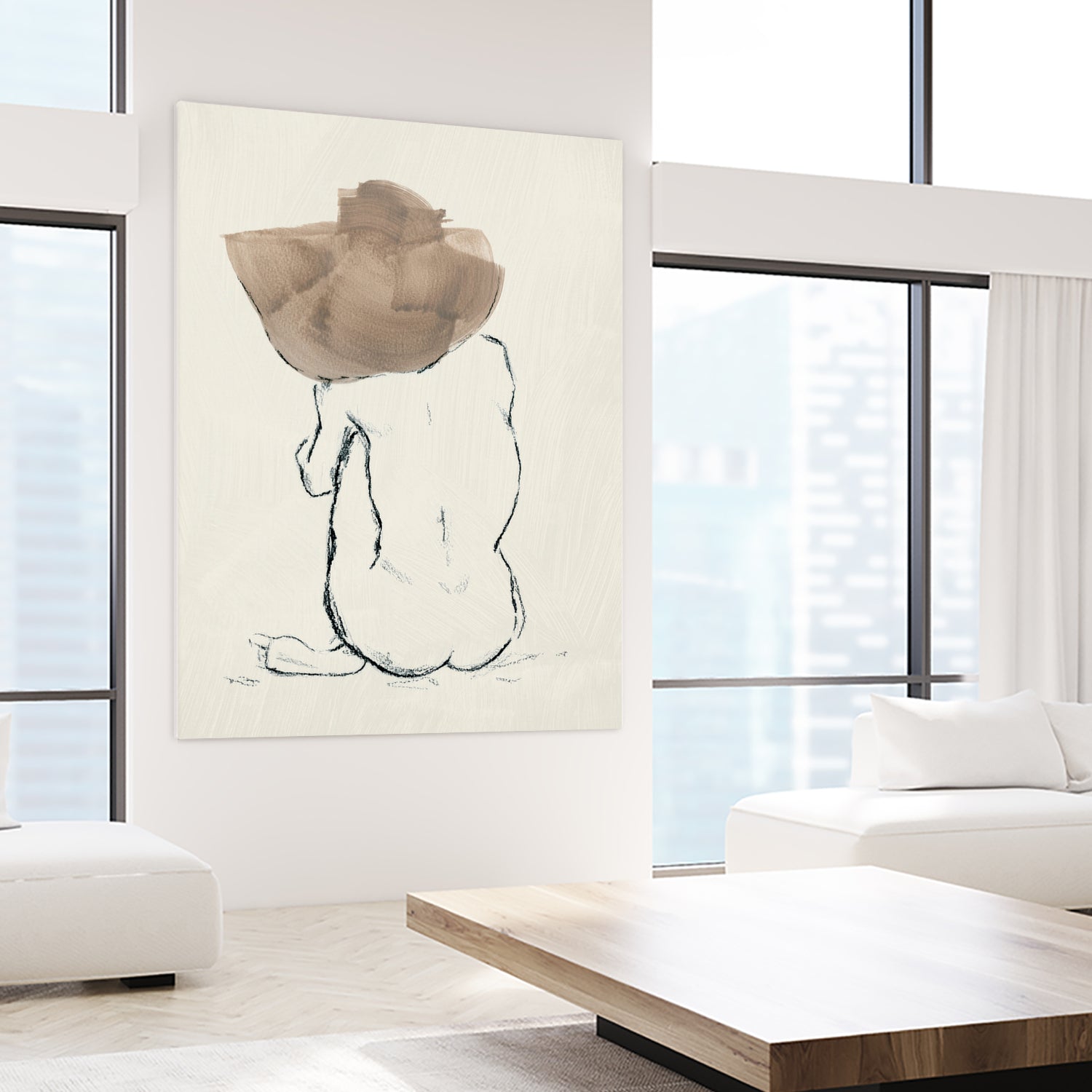 Girl with Floppy Hat by Chloe Elliott on GIANT ART - figurative figurative