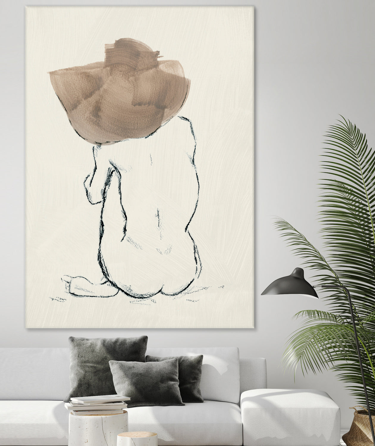 Girl with Floppy Hat by Chloe Elliott on GIANT ART - figurative figurative
