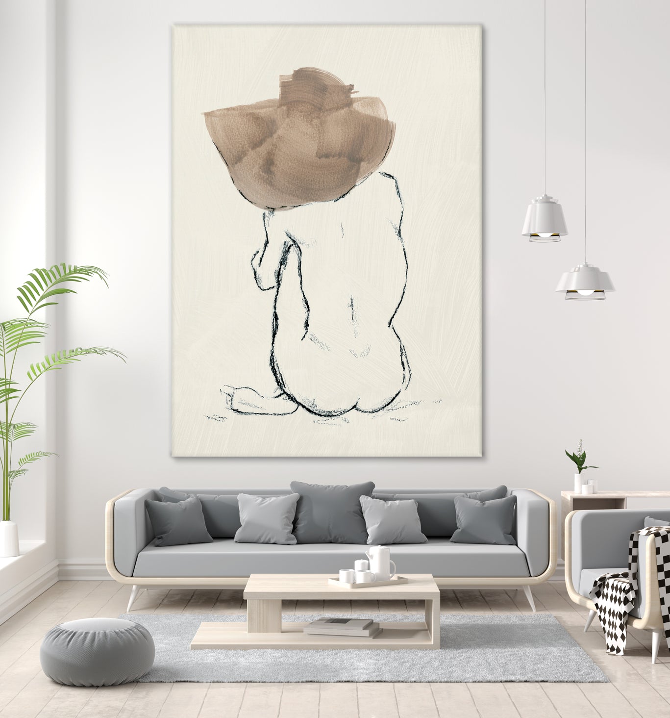 Girl with Floppy Hat by Chloe Elliott on GIANT ART - figurative figurative