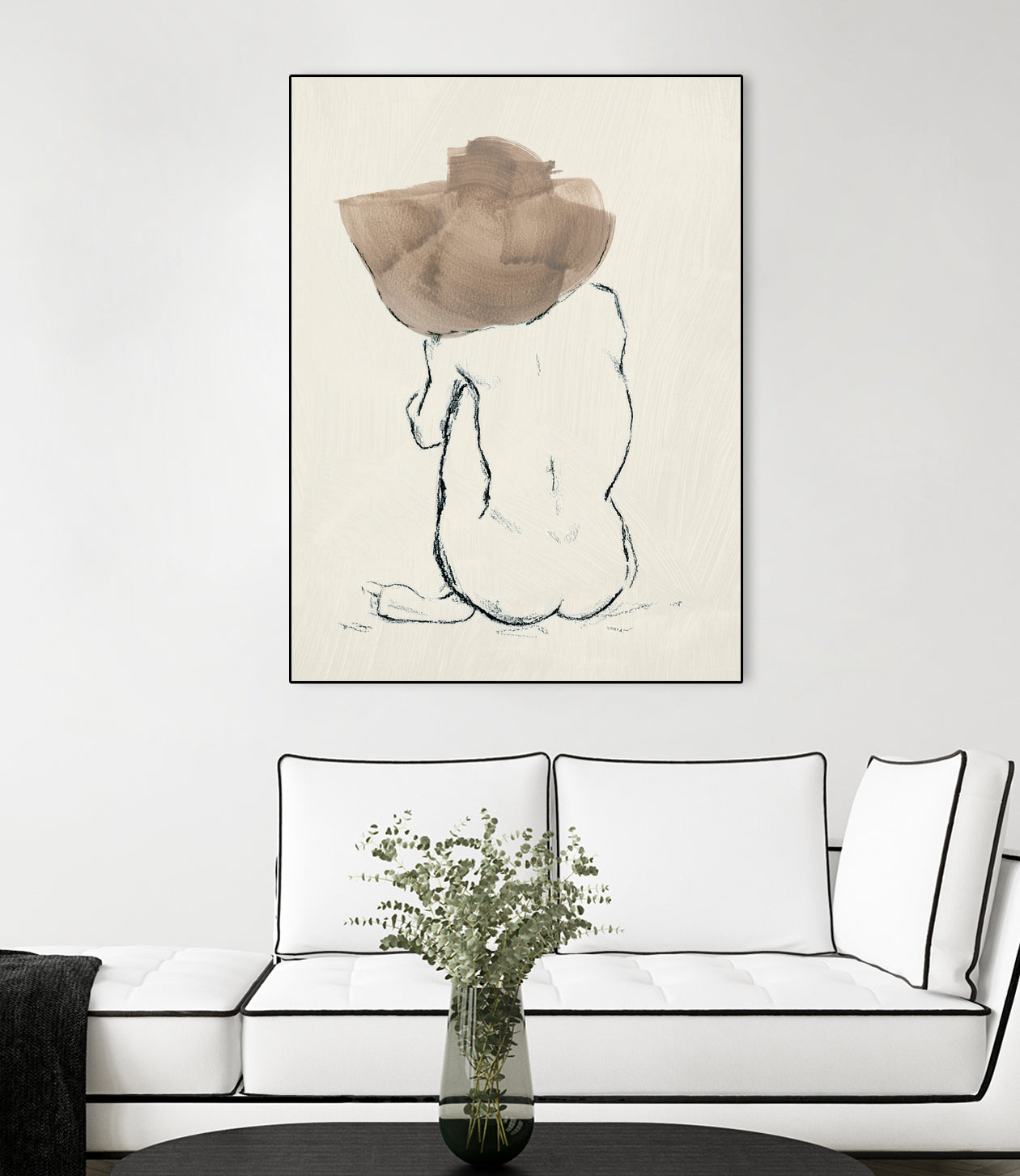 Girl with Floppy Hat by Chloe Elliott on GIANT ART - figurative figurative