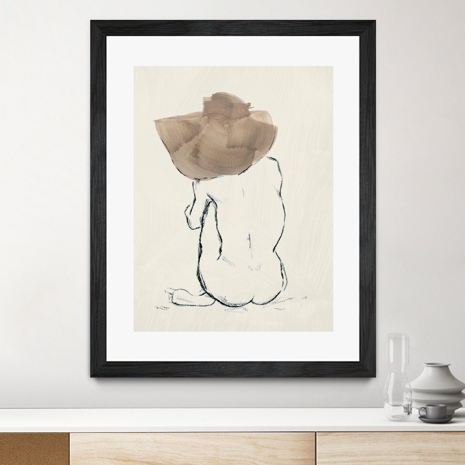 Girl with Floppy Hat by Chloe Elliott on GIANT ART - figurative figurative