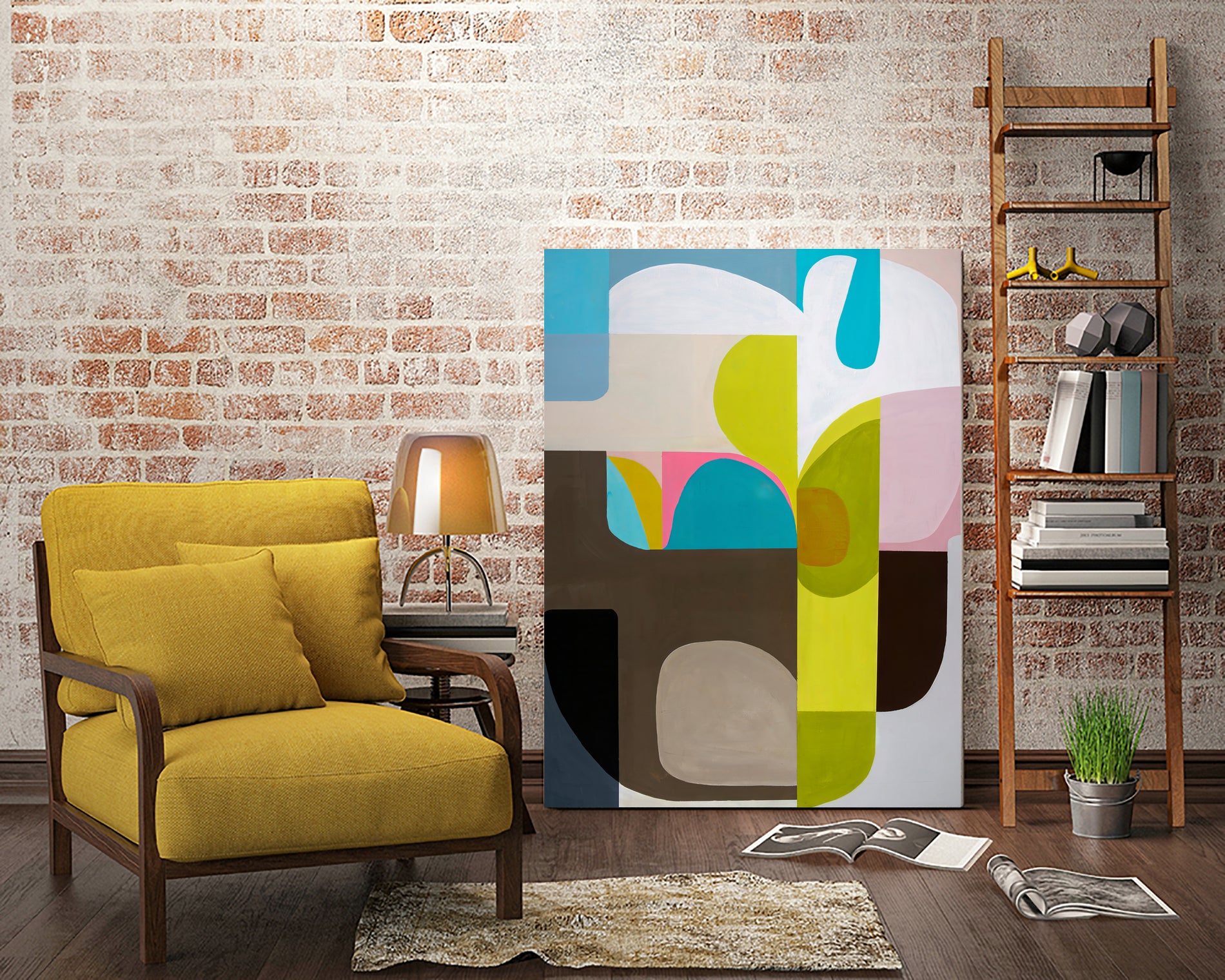 Tangled Sky and Garden by Marion Griese on GIANT ART - green abstract