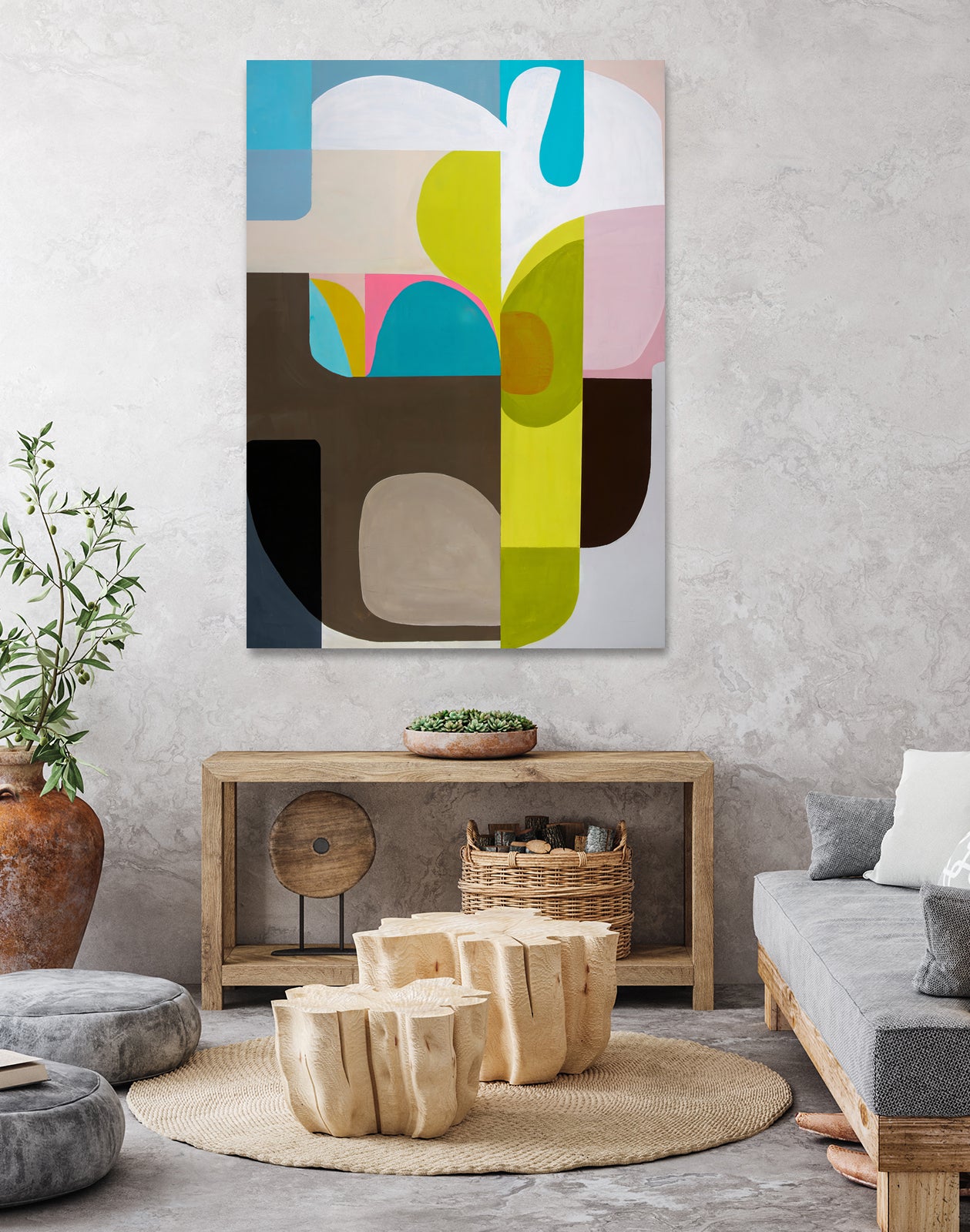 Tangled Sky and Garden by Marion Griese on GIANT ART - green abstract