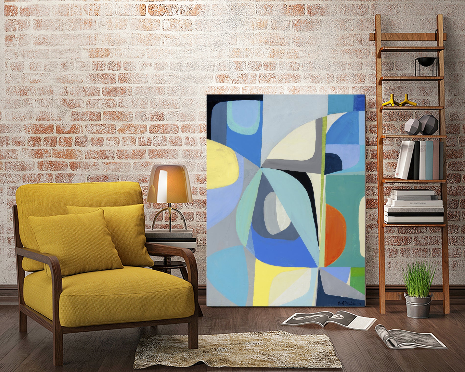 Window of Peace by Marion Griese on GIANT ART - orange abstract