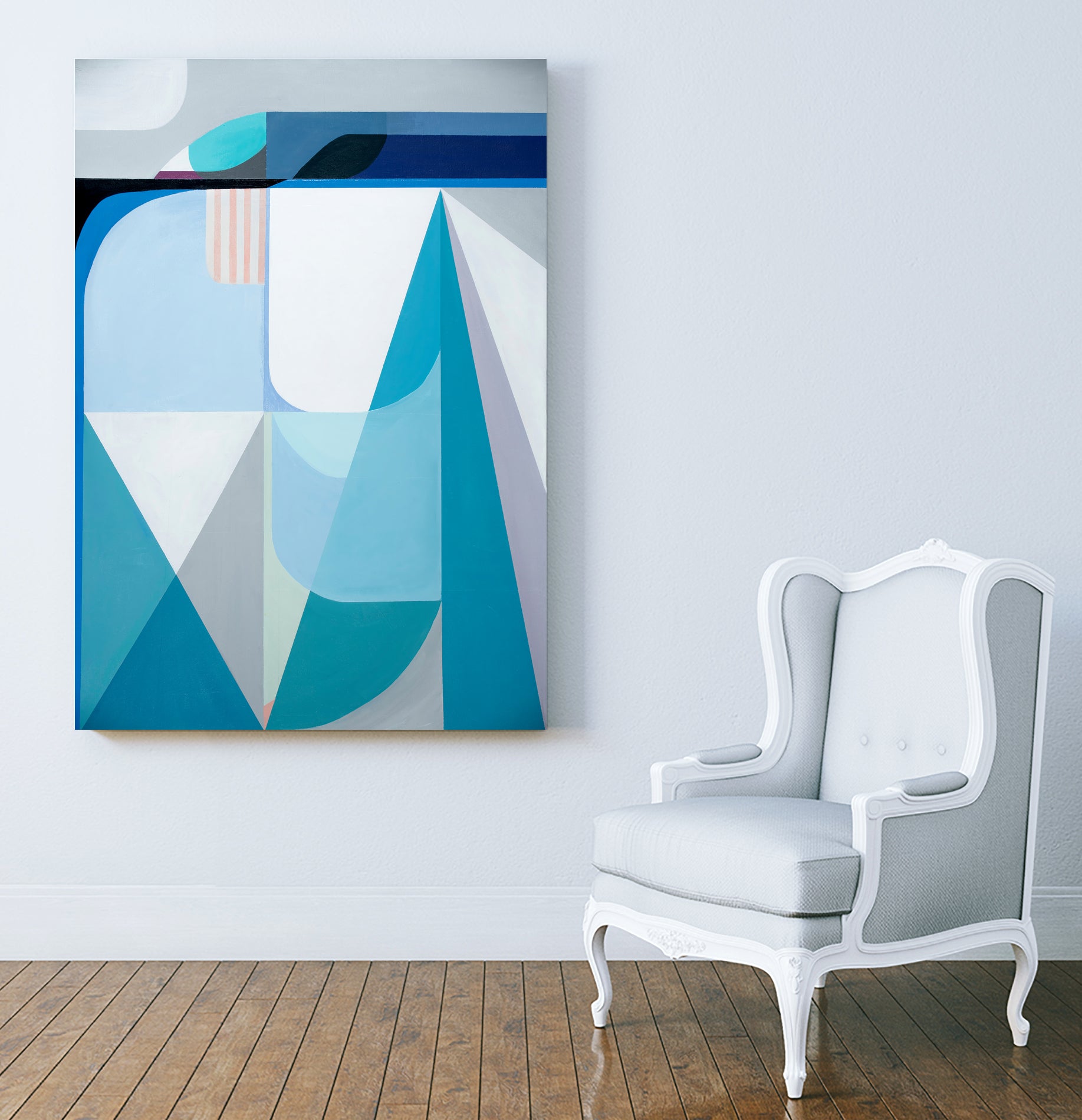 Frozen Shores by Marion Griese on GIANT ART - blue abstract