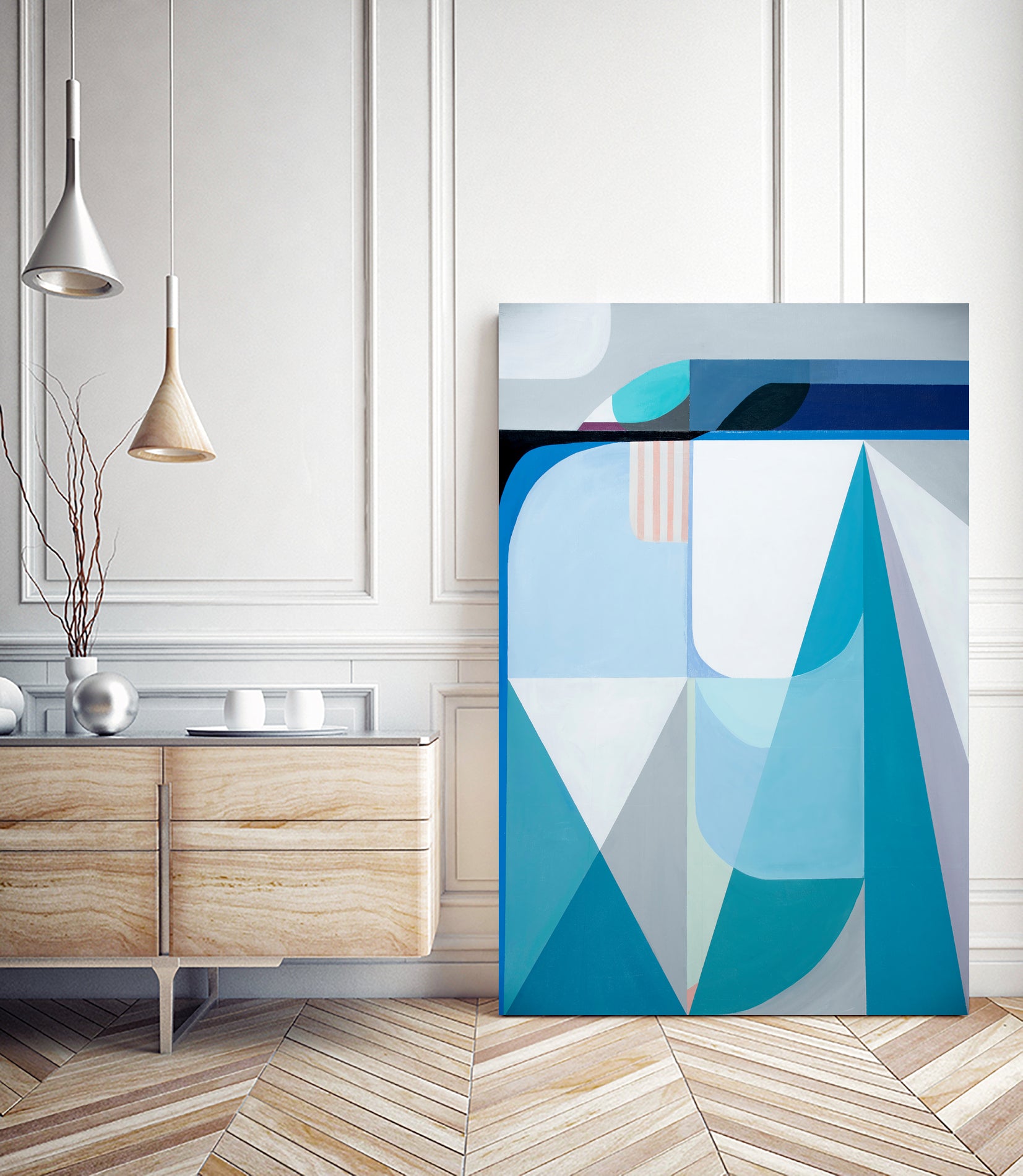 Frozen Shores by Marion Griese on GIANT ART - blue abstract