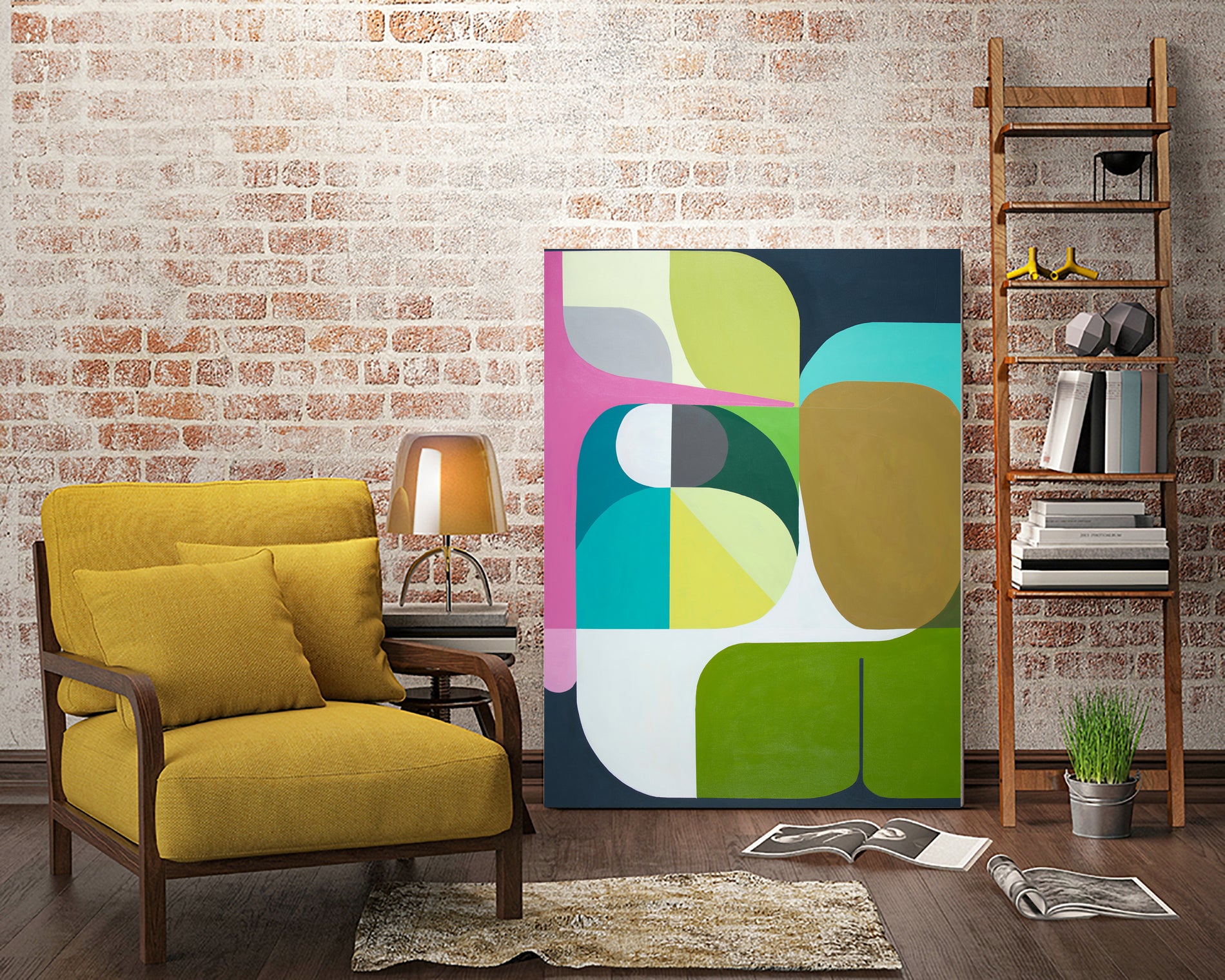 Journey by Marion Griese on GIANT ART - green abstract