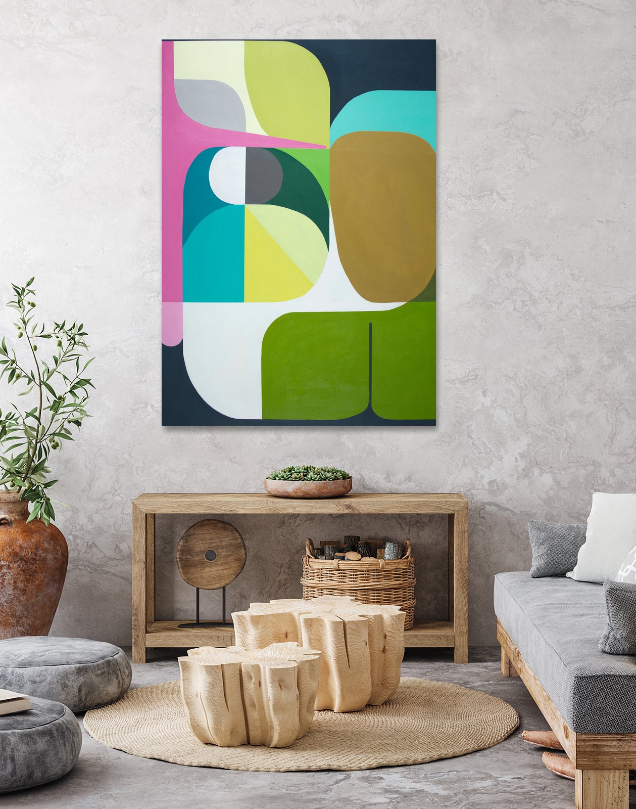 Journey by Marion Griese on GIANT ART - green abstract