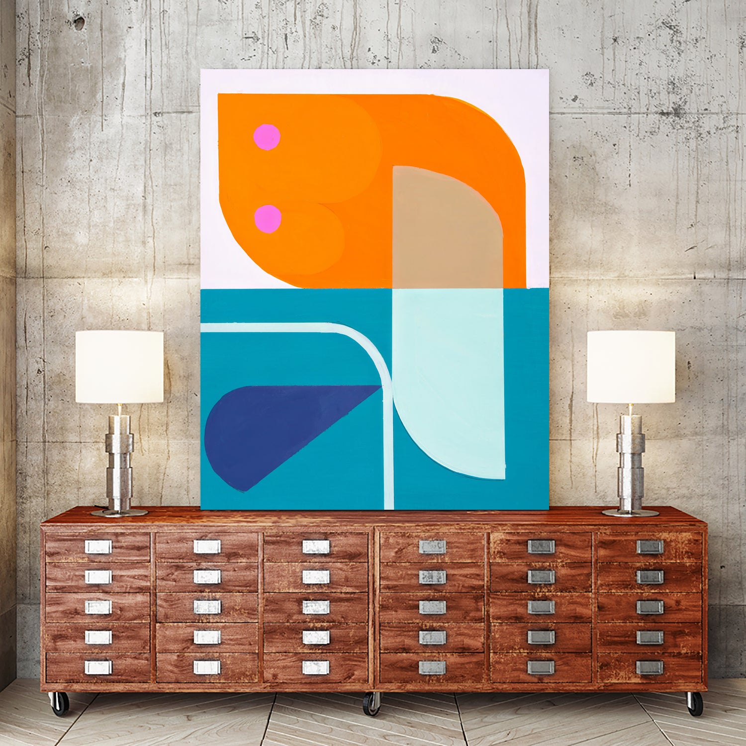 Running Towards The Sun 2 by Marion Griese on GIANT ART - orange abstract