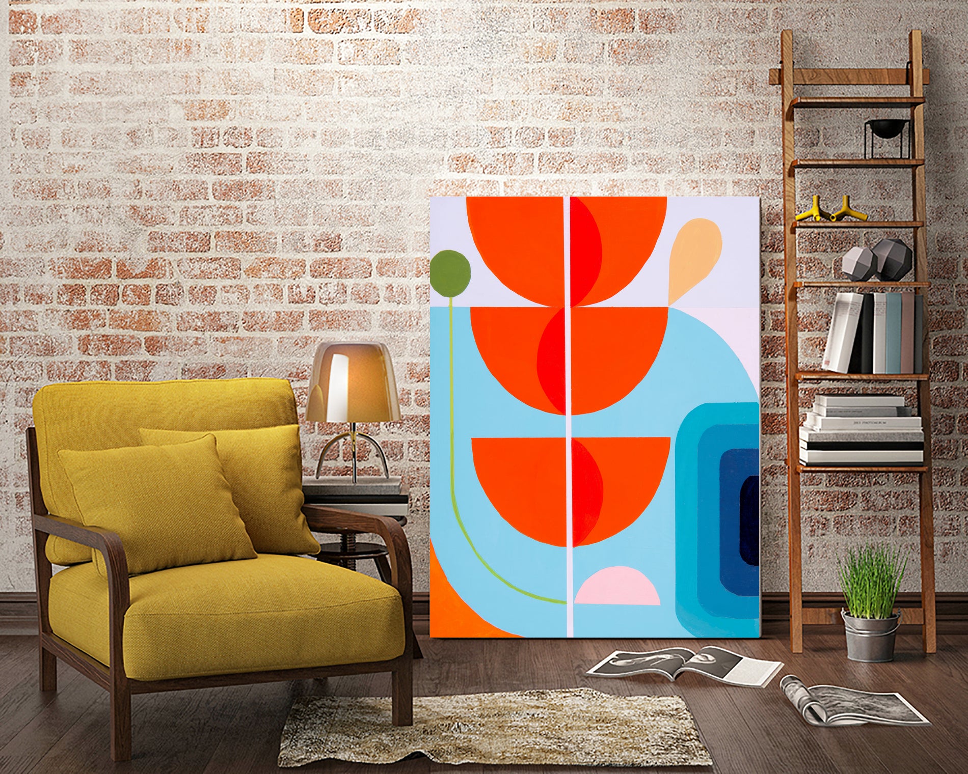 Running Towards the Sun 10 by Marion Griese on GIANT ART - orange abstract