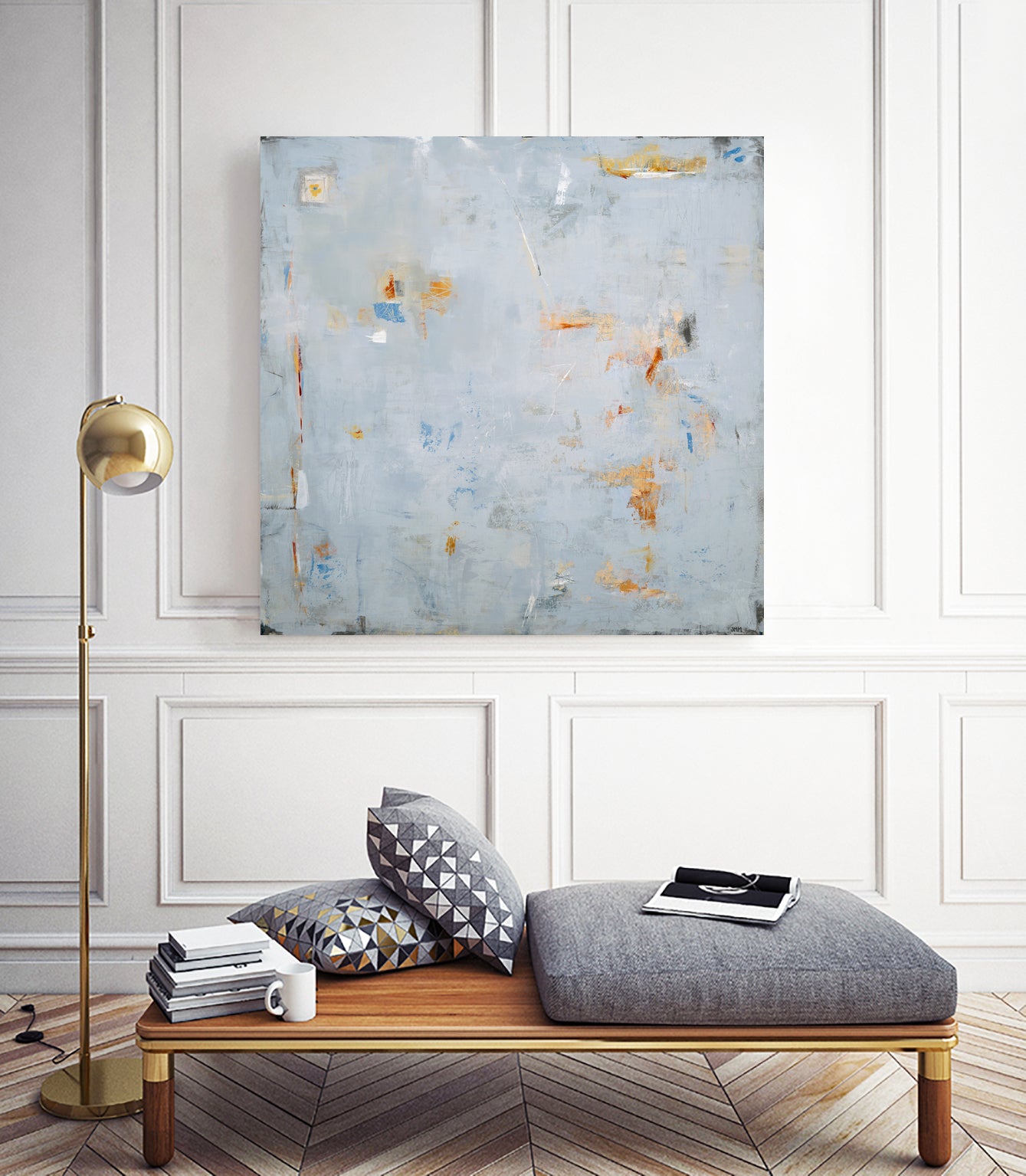 Abstract In Blue 2 by Jodi Major on GIANT ART - brown contemporary