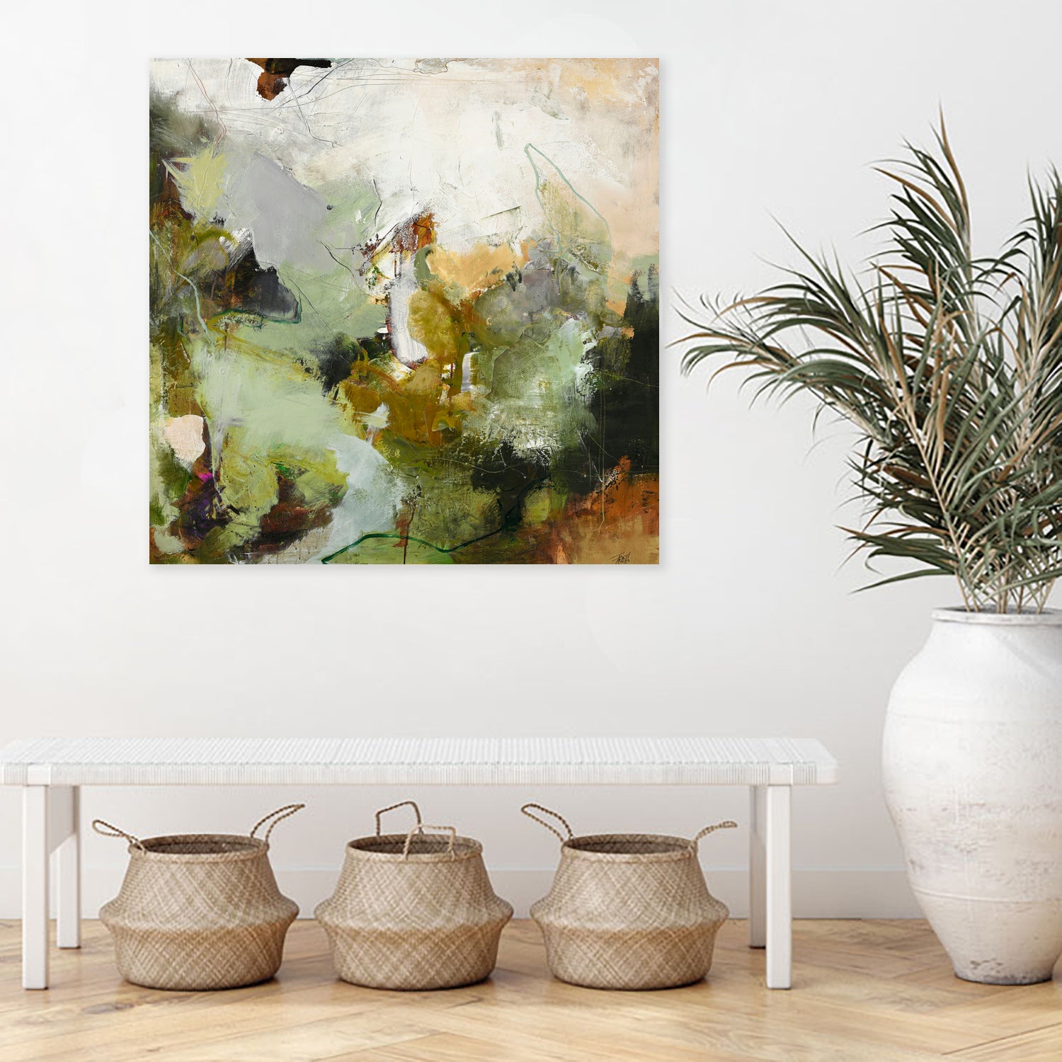 Evergreen 1 by Design Fabrikken on GIANT ART - gold floral/still life