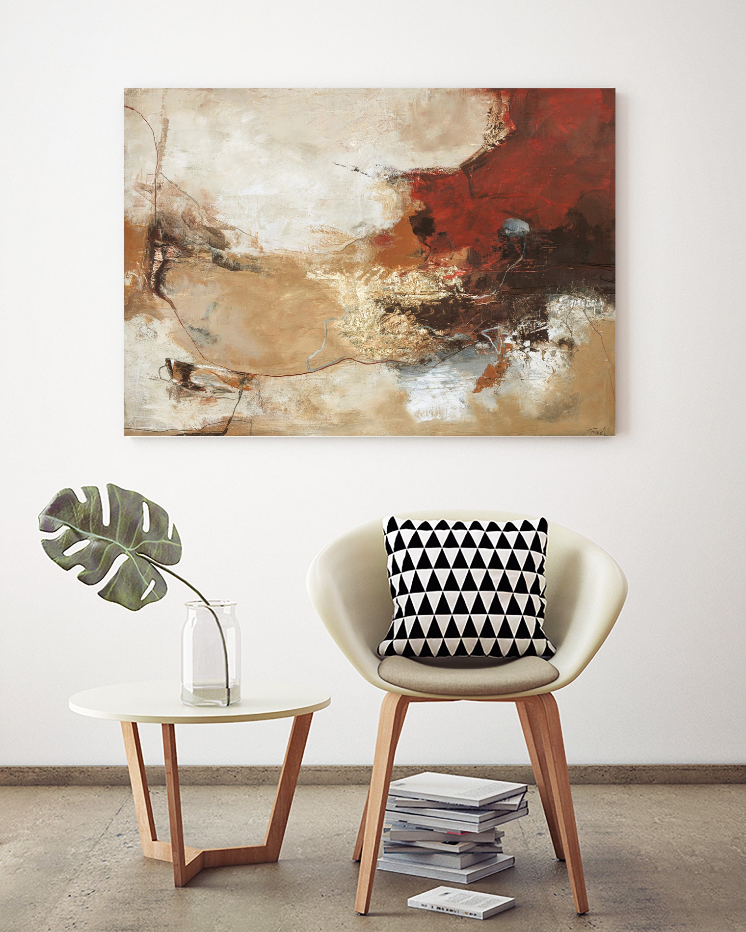 Curvature by Design Fabrikken on GIANT ART - brown floral/still life