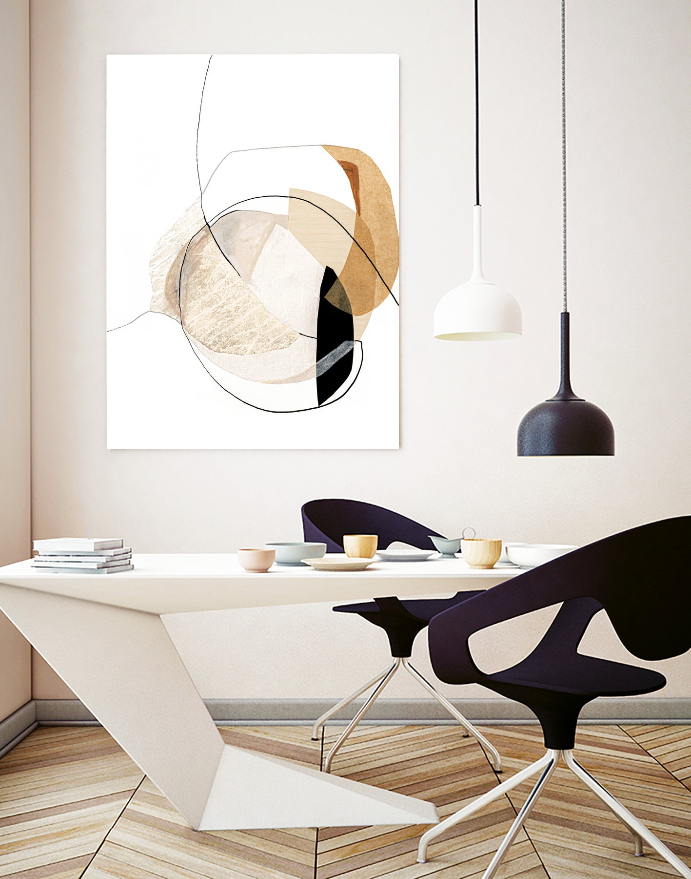 Graphical  Shapes 4 by Design Fabrikken  on GIANT ART - black abstract