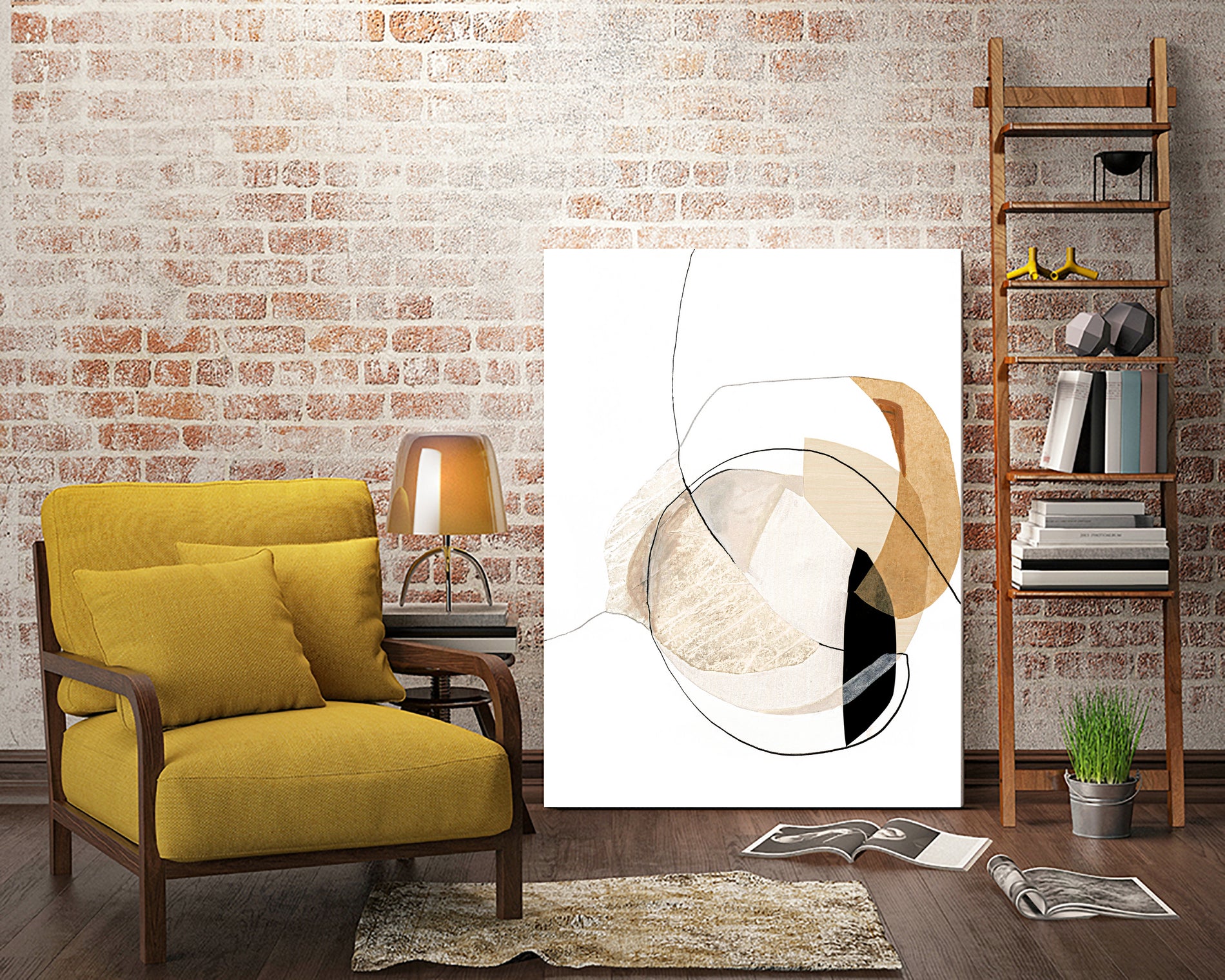 Graphical  Shapes 4 by Design Fabrikken  on GIANT ART - black abstract