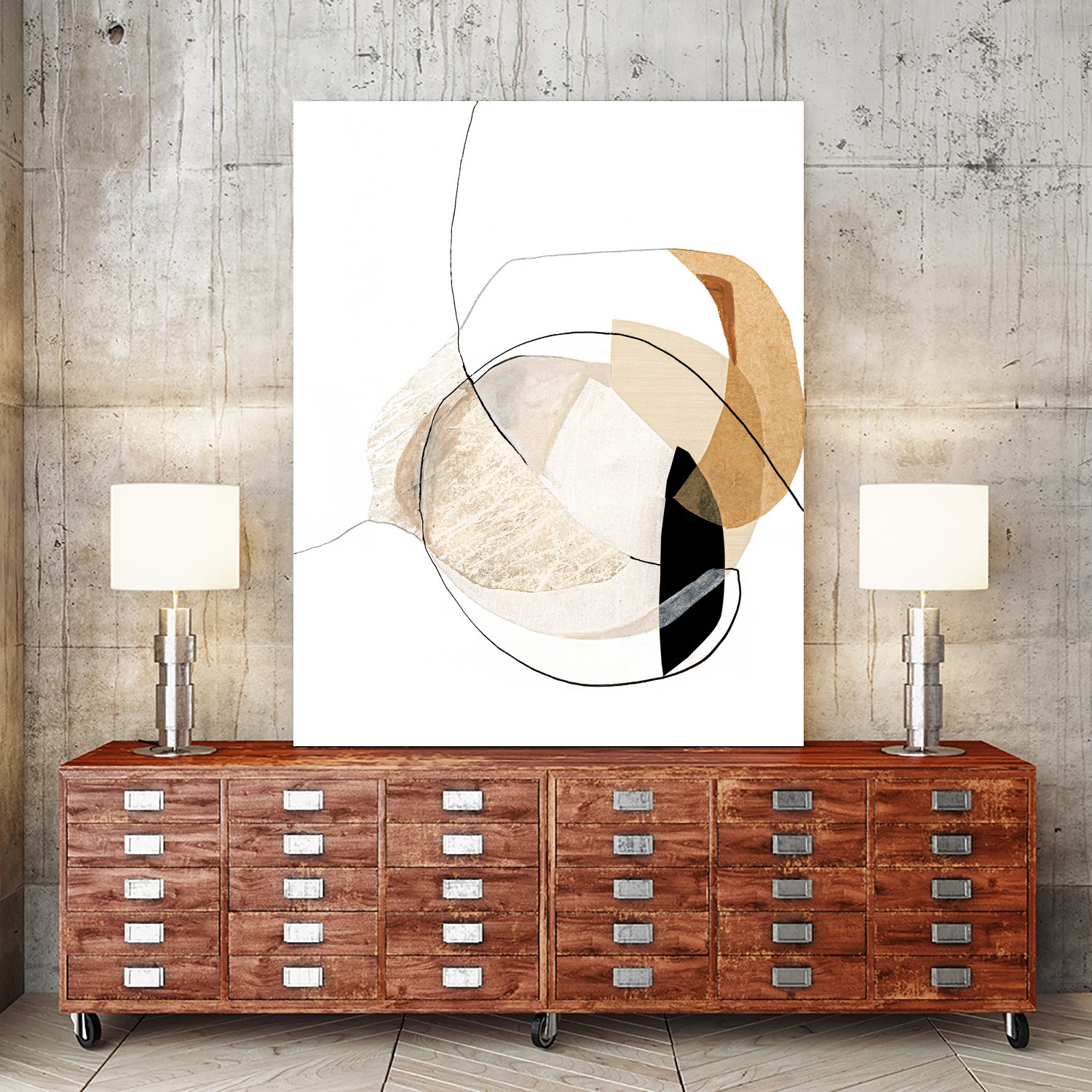 Graphical  Shapes 4 by Design Fabrikken  on GIANT ART - black abstract