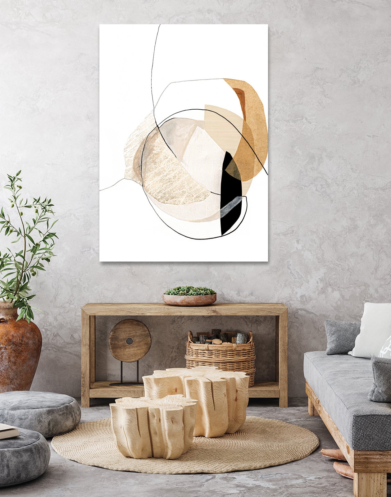 Graphical  Shapes 4 by Design Fabrikken  on GIANT ART - black abstract