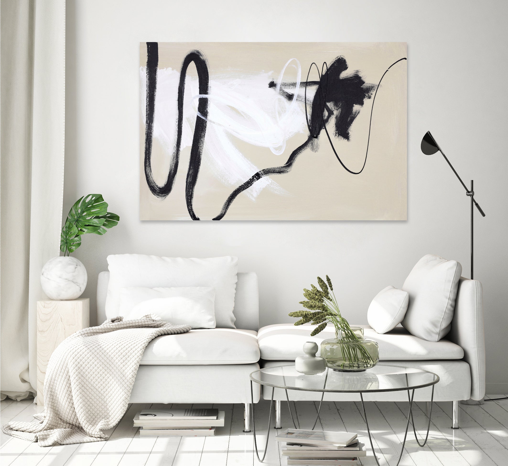 Less but Better by Design Fabrikken on GIANT ART - beige linear