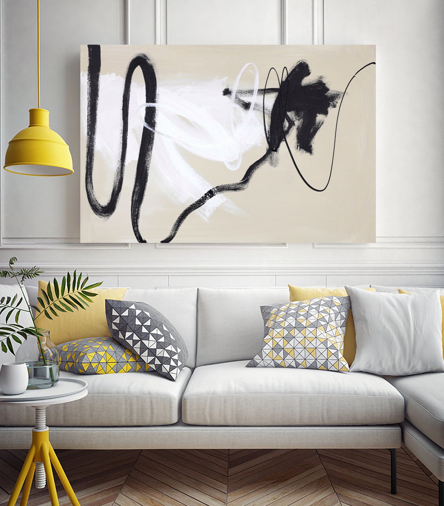 Less but Better by Design Fabrikken on GIANT ART - beige linear