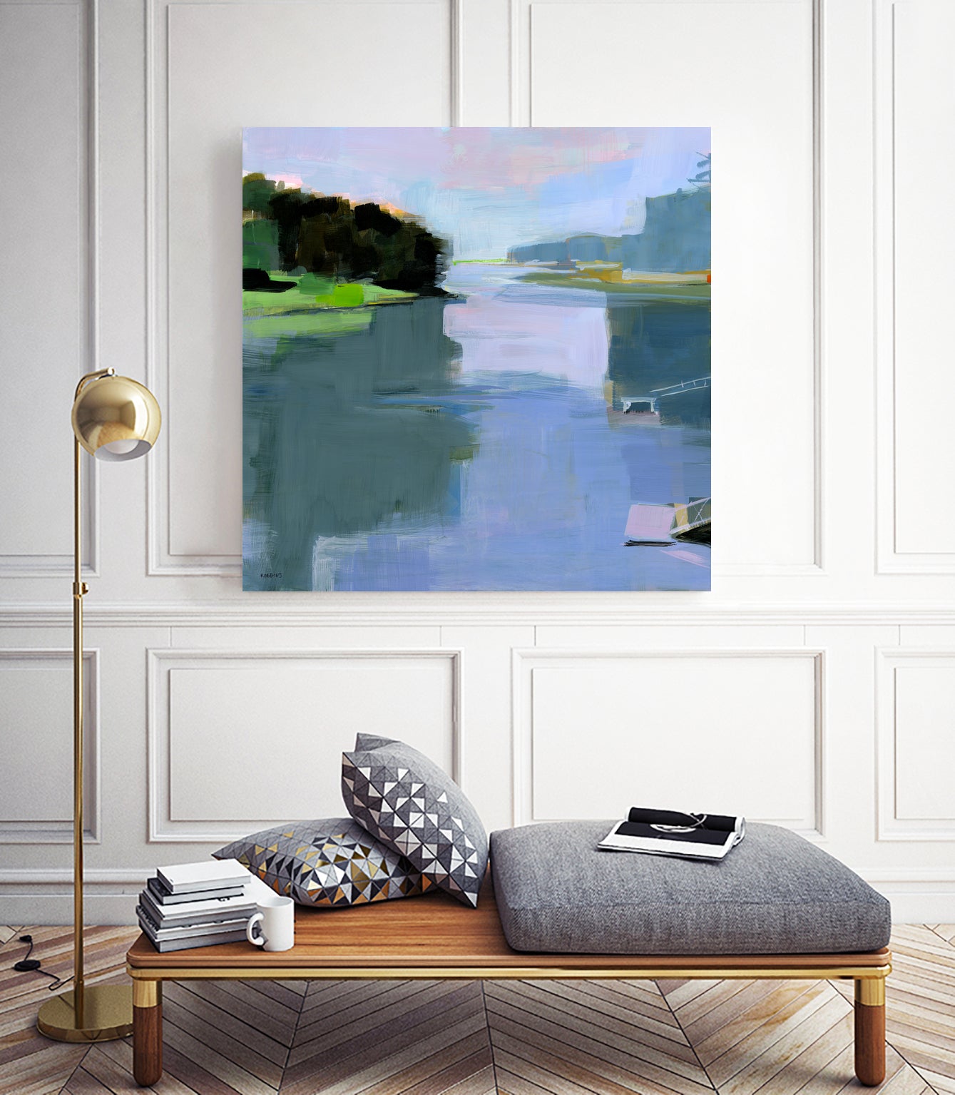 Chauncey Creek No. 4 by Kathleen Robbins on GIANT ART - blue animals