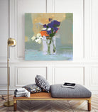 Bouquet With Polka Dots No. 8 by Kathleen Robbins on GIANT ART - gray contemporary