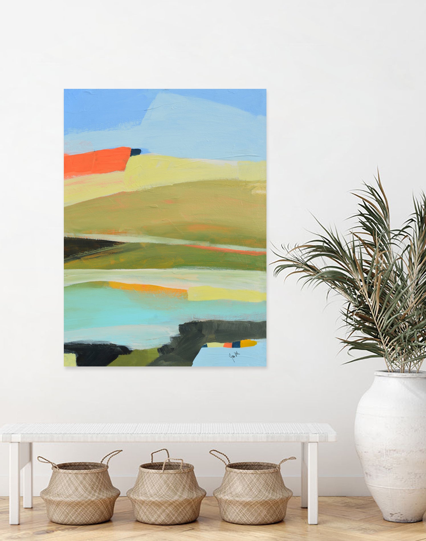 Colorfield No. 16 by Jan Weiss on GIANT ART - green landscapes
