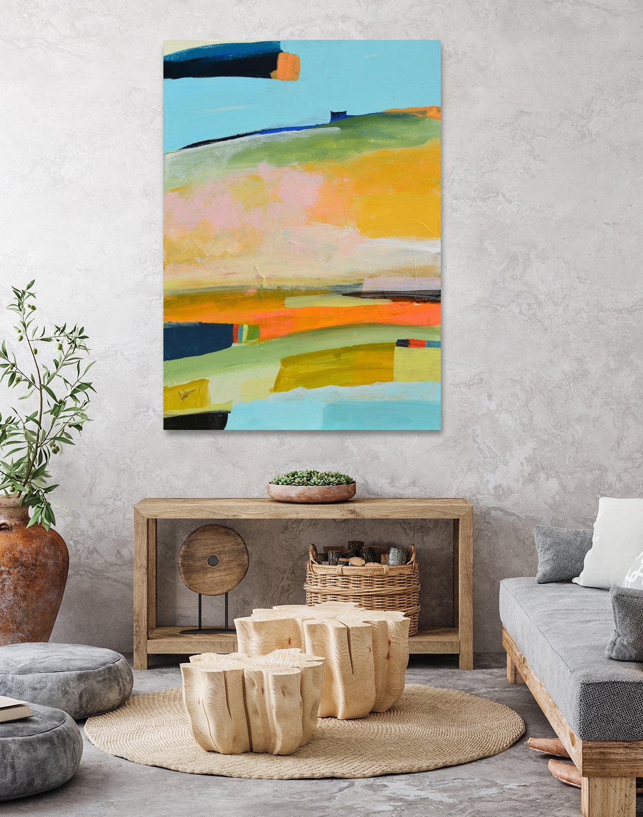 Colorfield No. 17 by Jan Weiss on GIANT ART - green landscapes