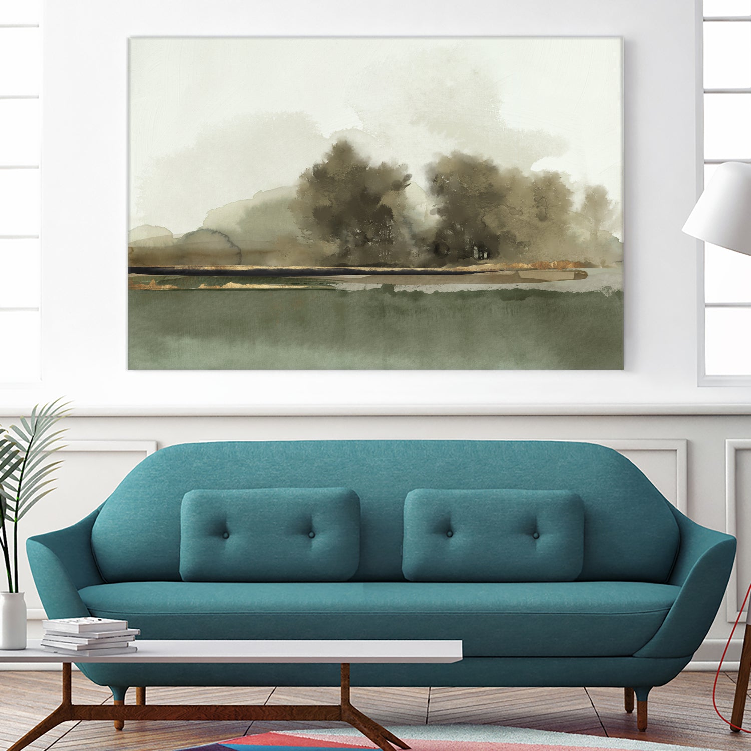 Forest Memories by Jacob Q on GIANT ART - gold landscape