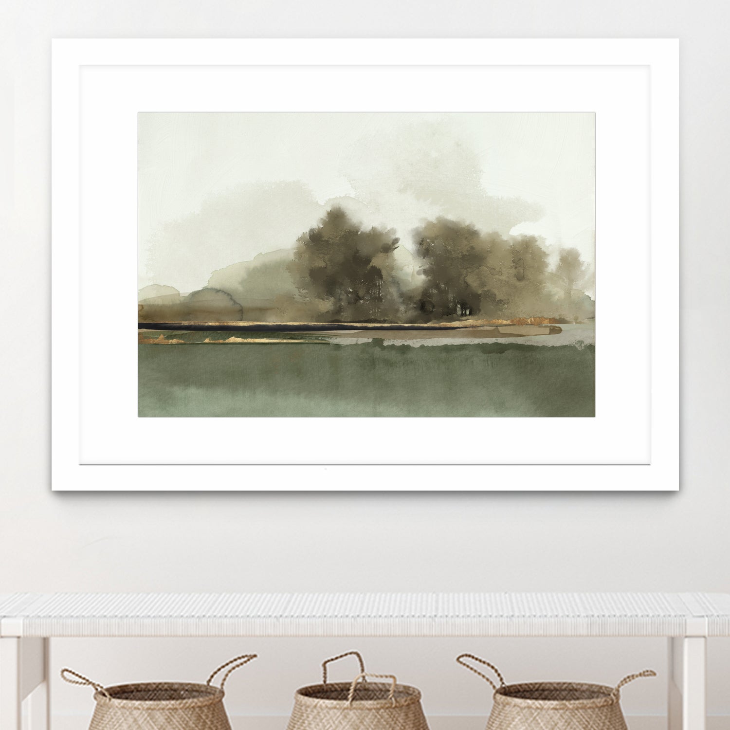 Forest Memories by Jacob Q on GIANT ART - gold landscape