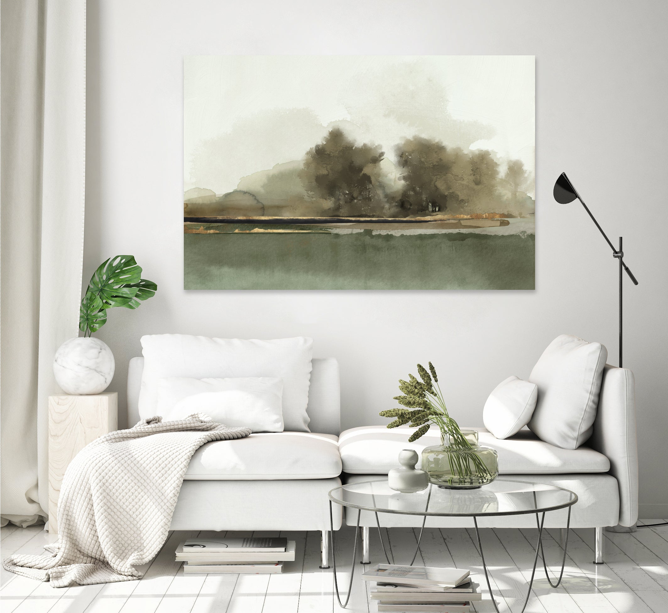 Forest Memories by Jacob Q on GIANT ART - gold landscape